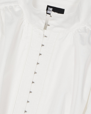 Short white cotton dress