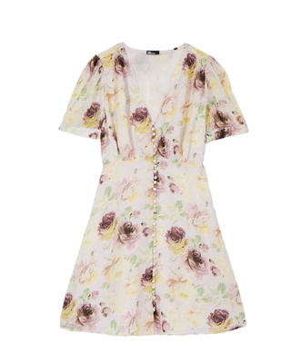 Floral print short dress