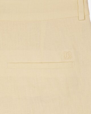 Yellow linen shorts