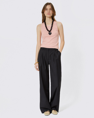 Cotton tank top with pink coat of arms