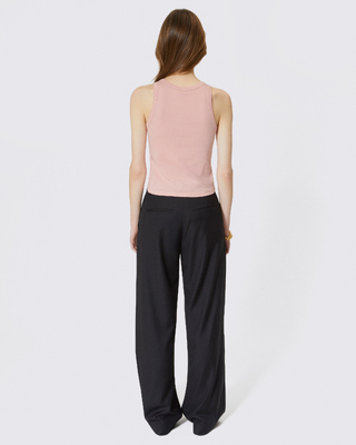 Cotton tank top with pink coat of arms