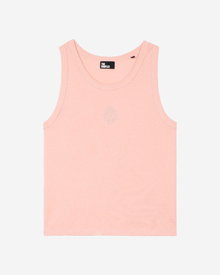 Cotton tank top with pink coat of arms