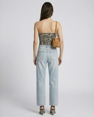 Light blue wide-leg jeans