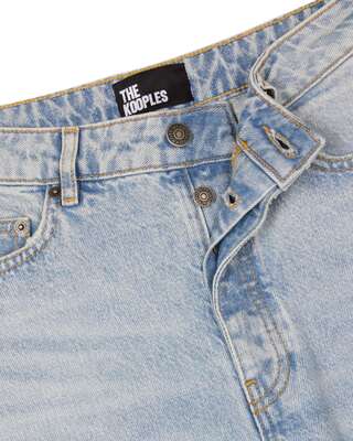 Light blue wide-leg jeans