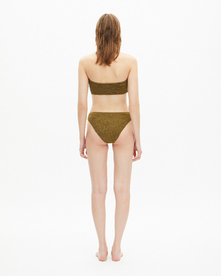 The Kooples x Luz bandeau swimming costume top khaki