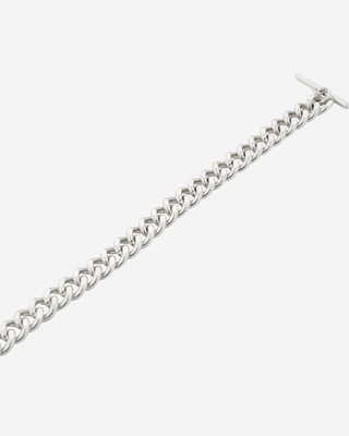 Wide silver chain bracelet