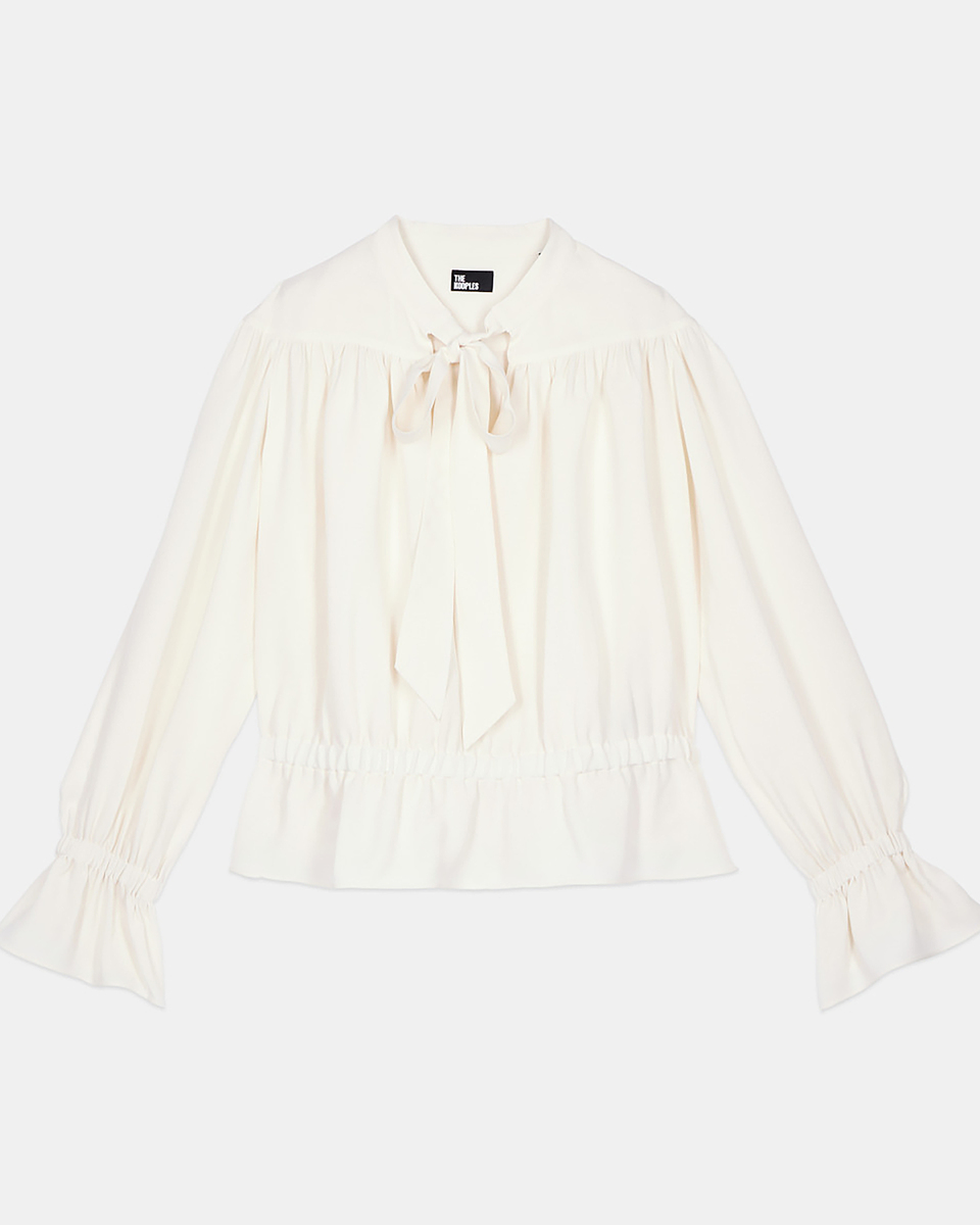 Ecru top with shirring