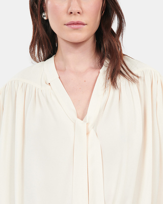 Ecru top with shirring