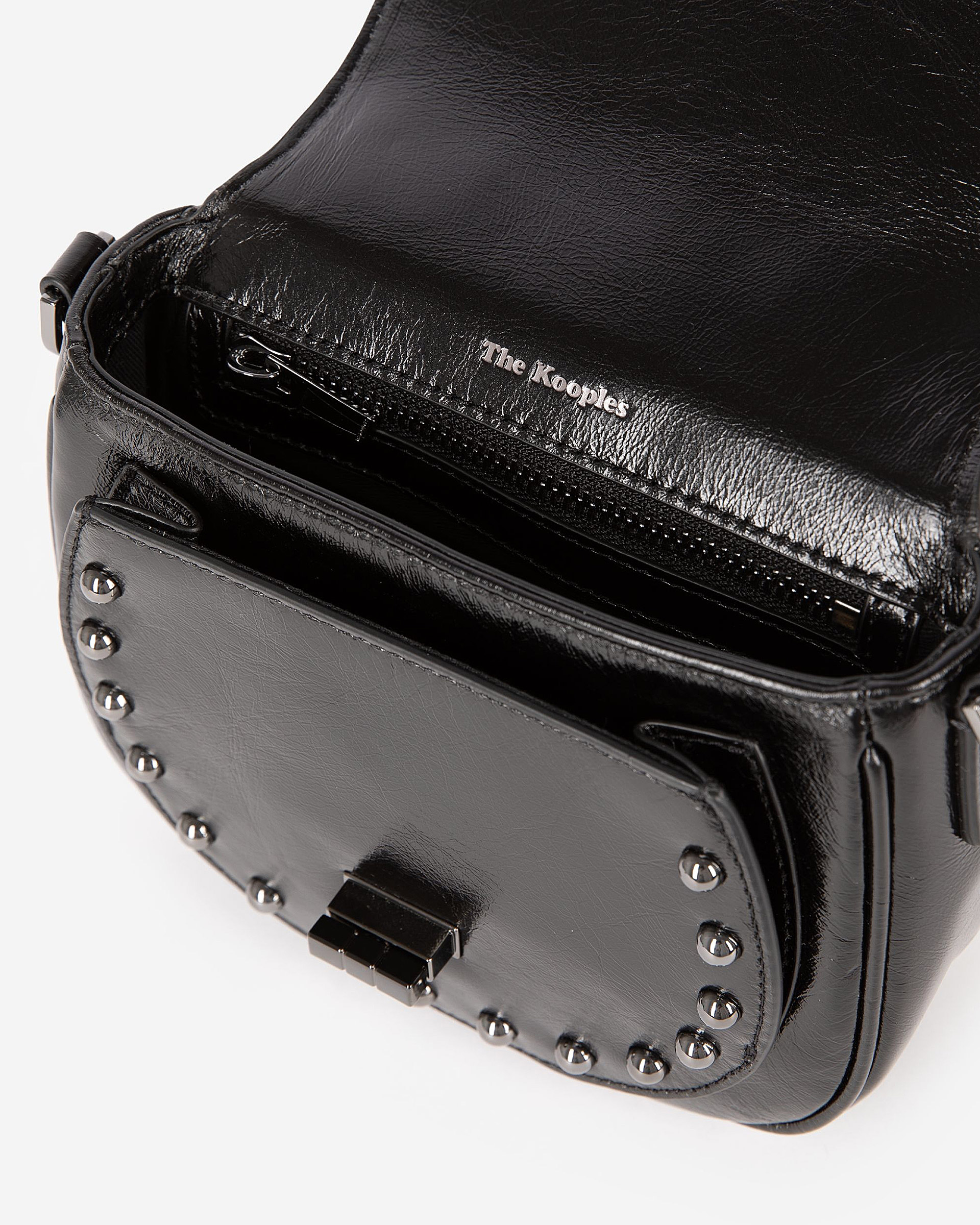 Emily rounded bag with black studs