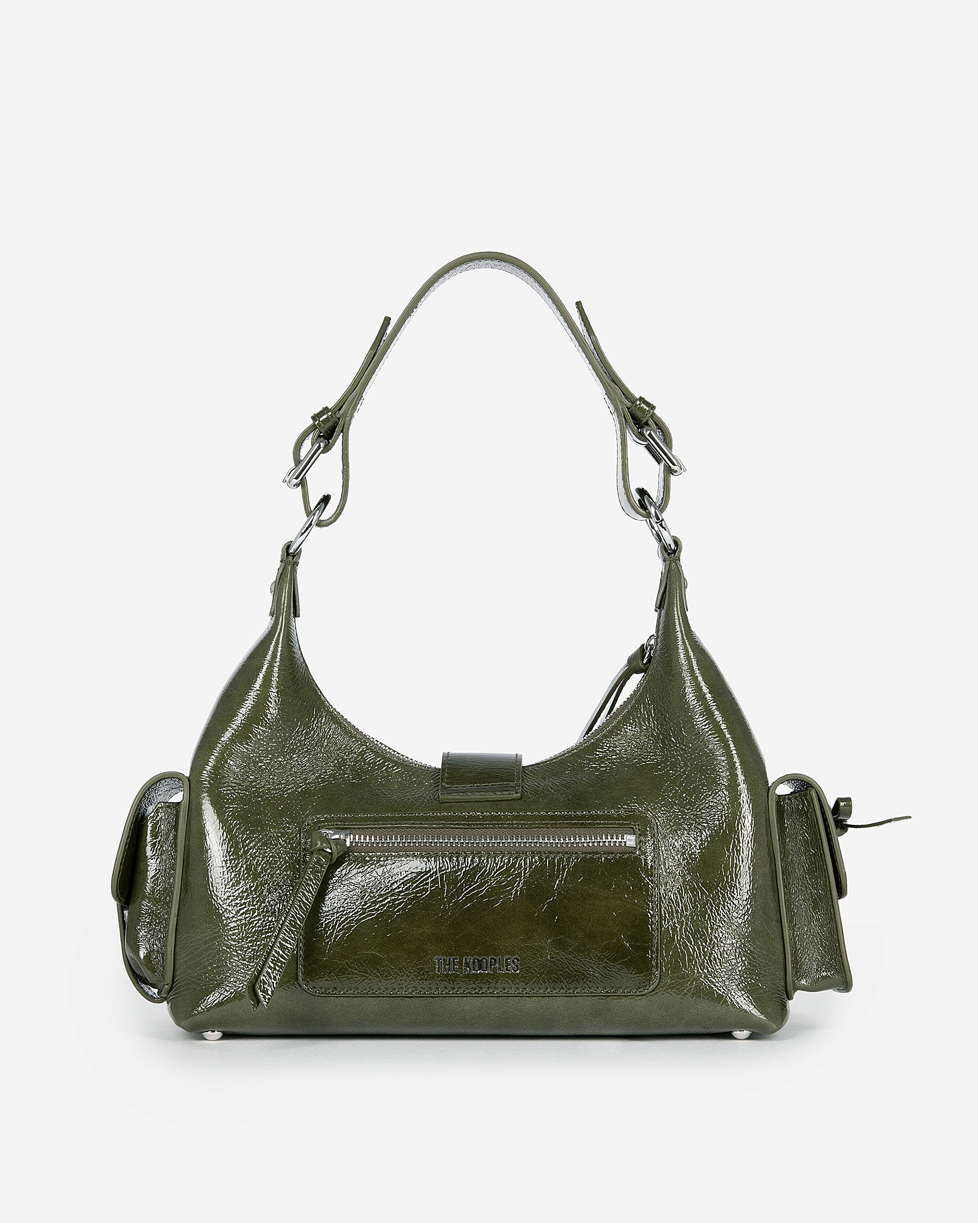 Amelia bag in green cracked leather
