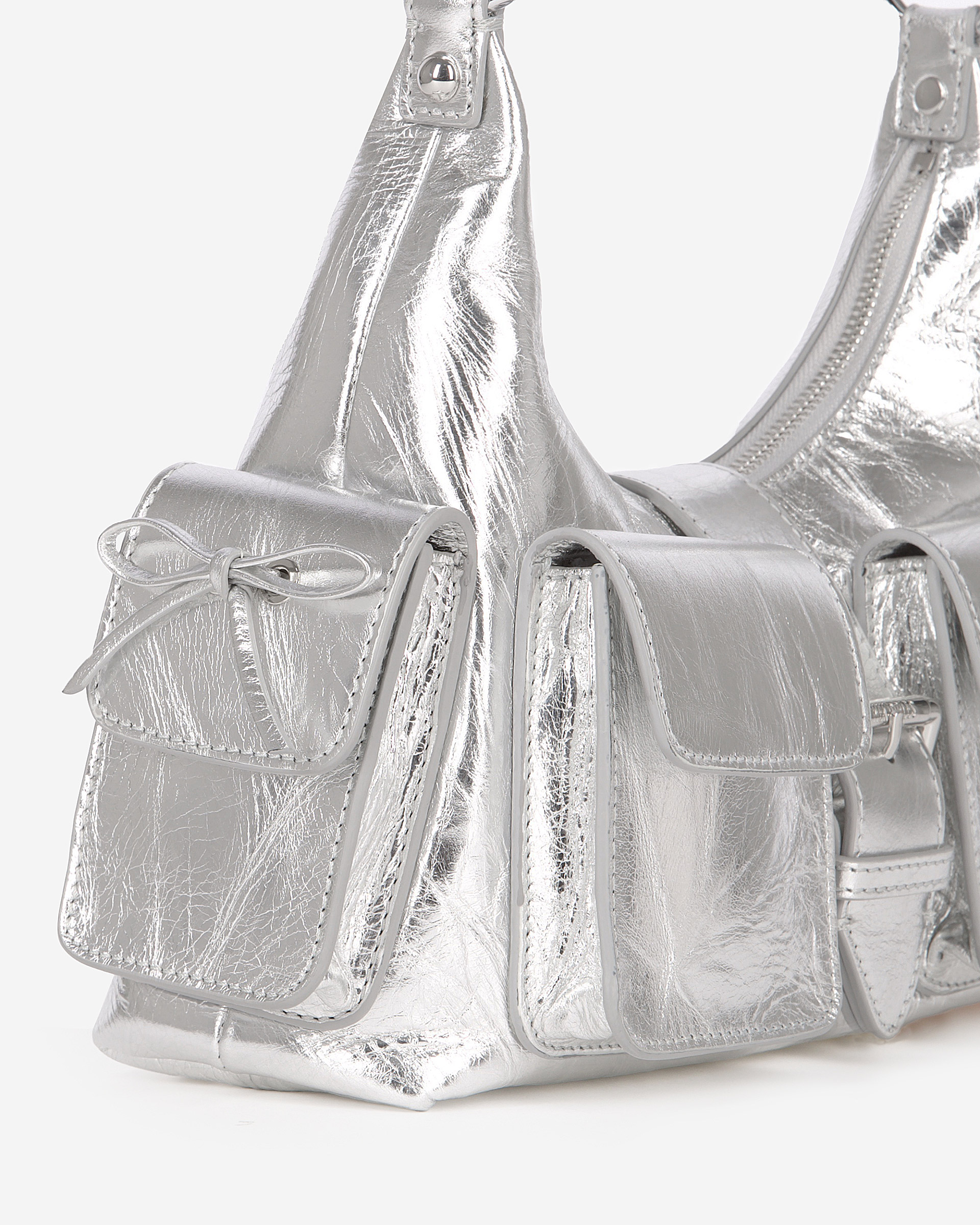 Amelia bag in silver leather