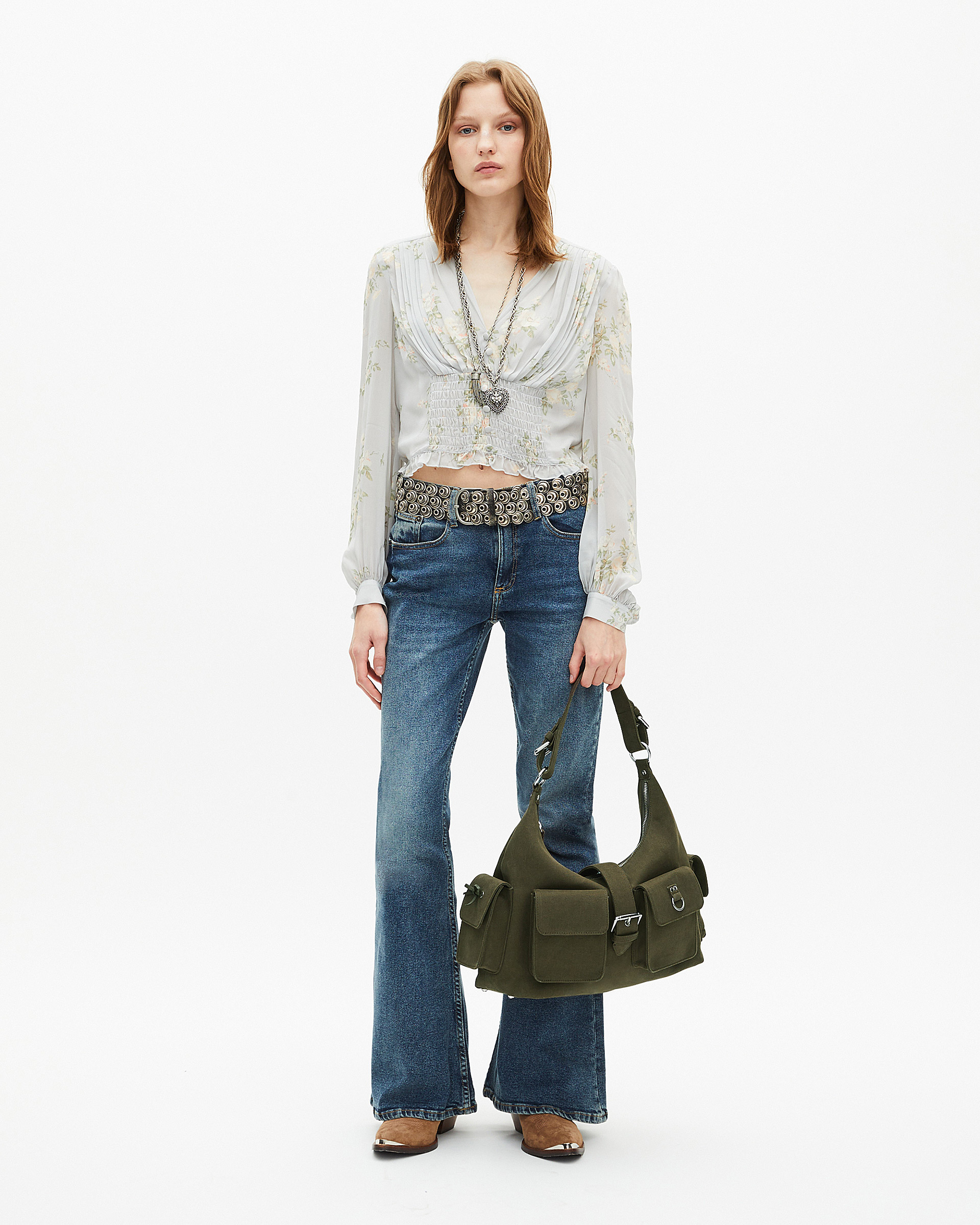 Amelia XL bag in khaki canvas