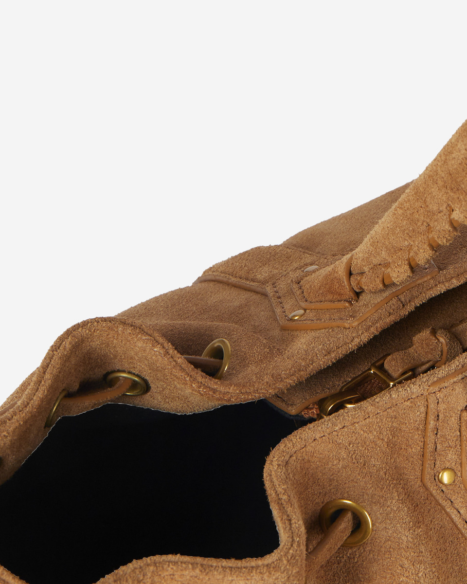 Brown suede tote bag