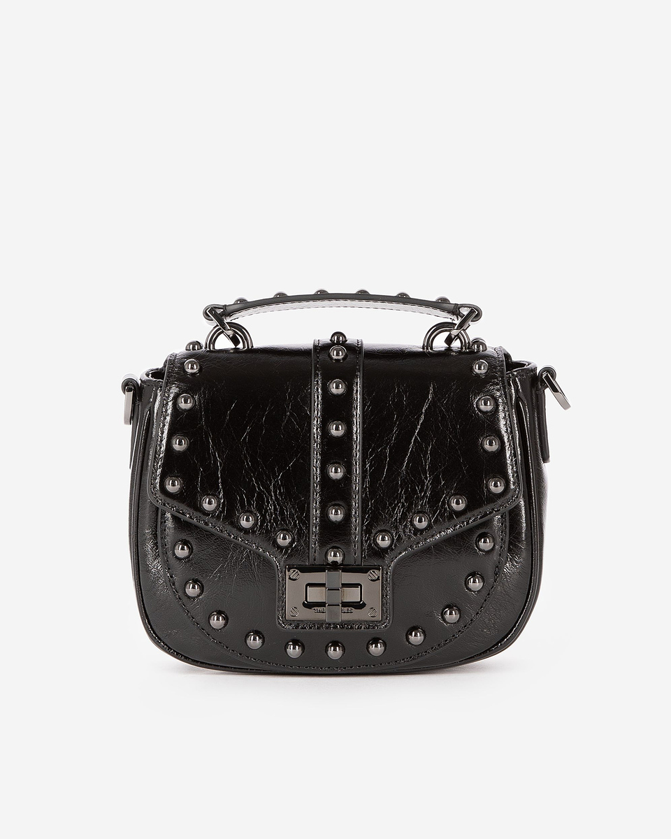 Emily rounded bag with black studs