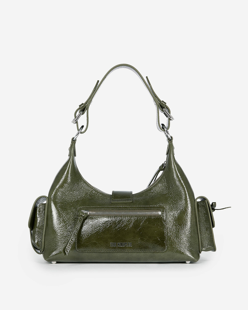 Amelia bag in green cracked leather