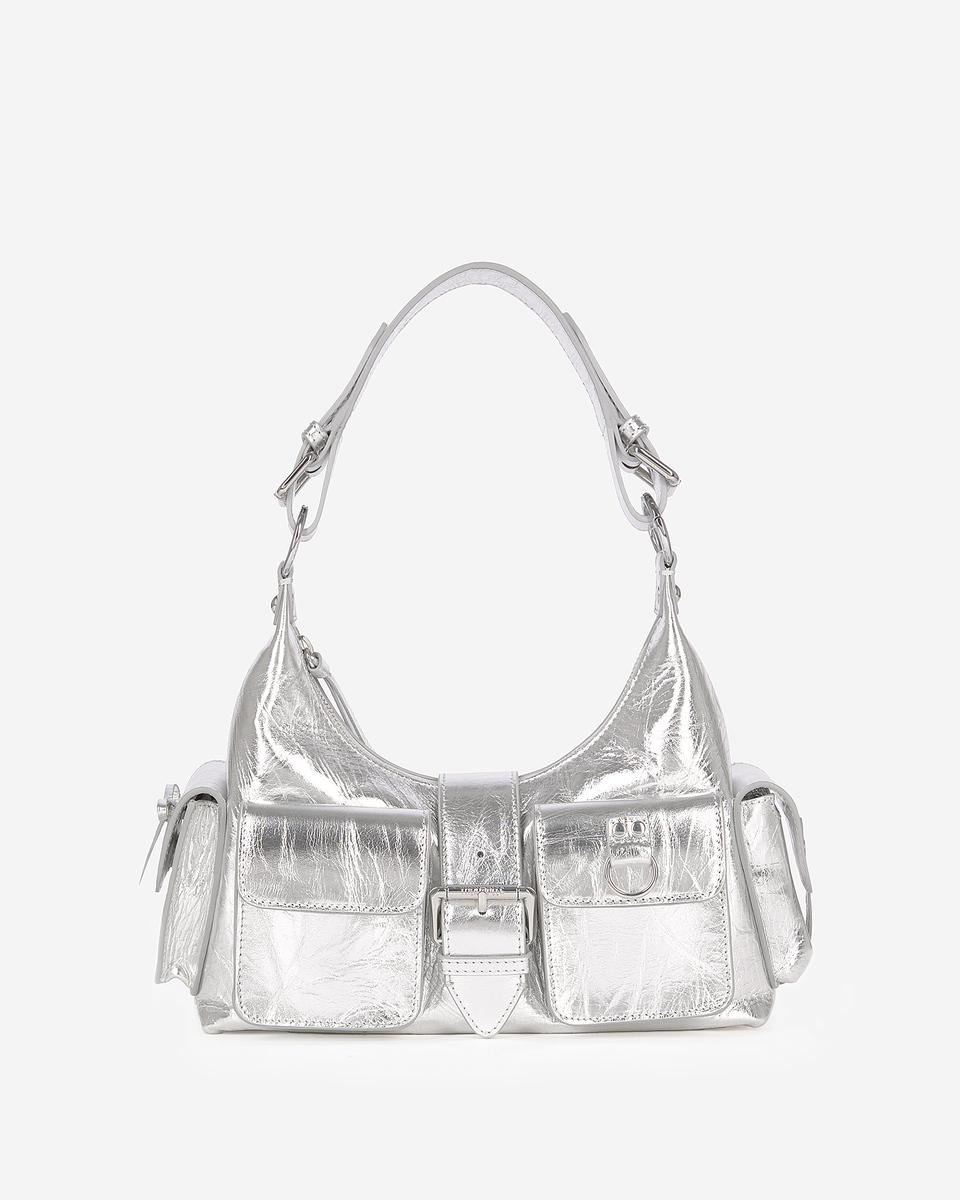 Amelia bag in silver leather