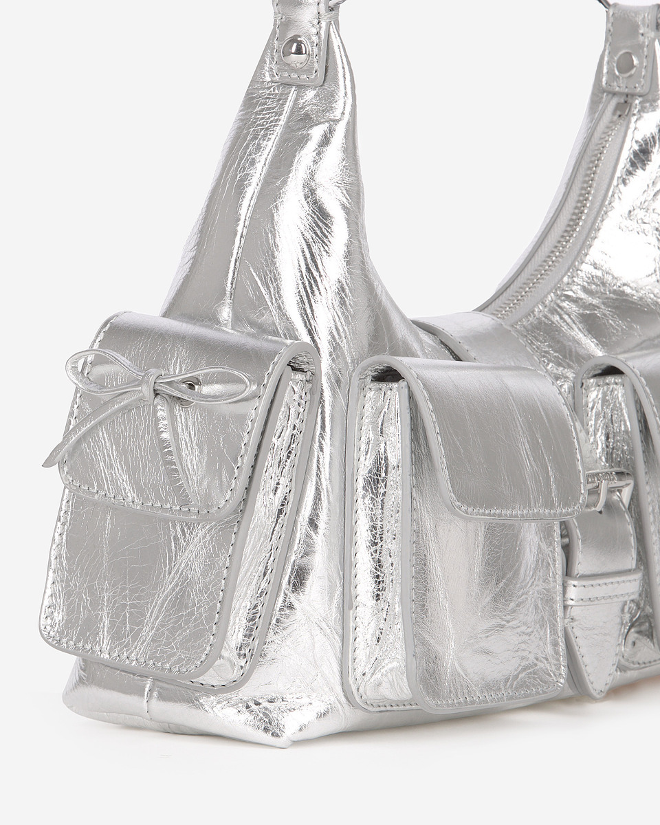 Amelia bag in silver leather