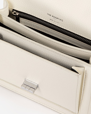 Emily small white grained leather bag