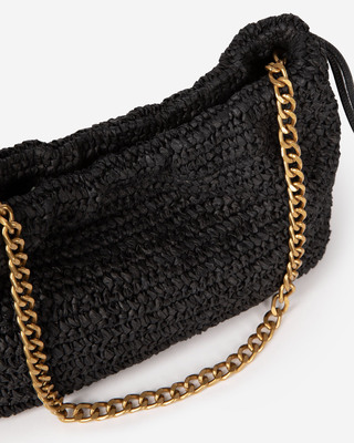Taylor bag in black raffia