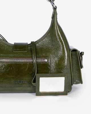 Amelia bag in green cracked leather