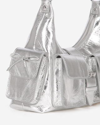 Amelia bag in silver leather