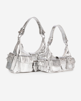 Amelia bag in silver leather
