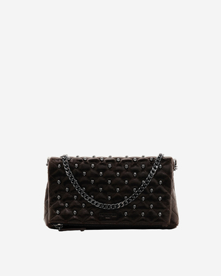 Heritage small clutch bag in brown cracked leather