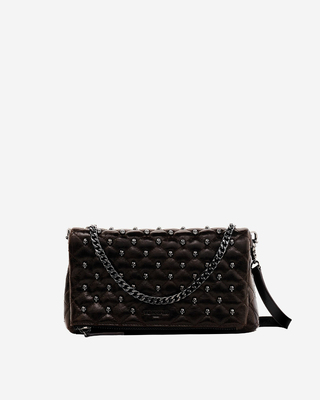 Heritage small clutch bag in brown cracked leather
