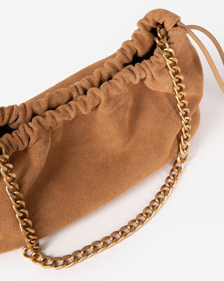 Taylor bag in camel suede