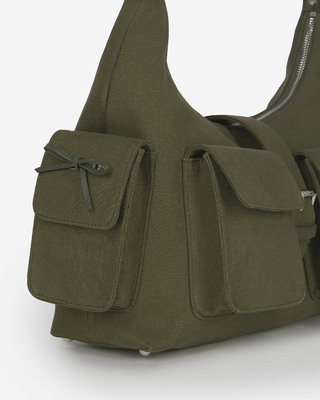 Amelia XL bag in khaki canvas