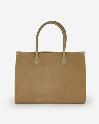 Ming L tote bag grained taupe
