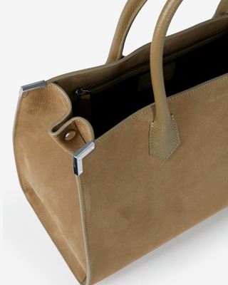 Ming L tote bag grained taupe