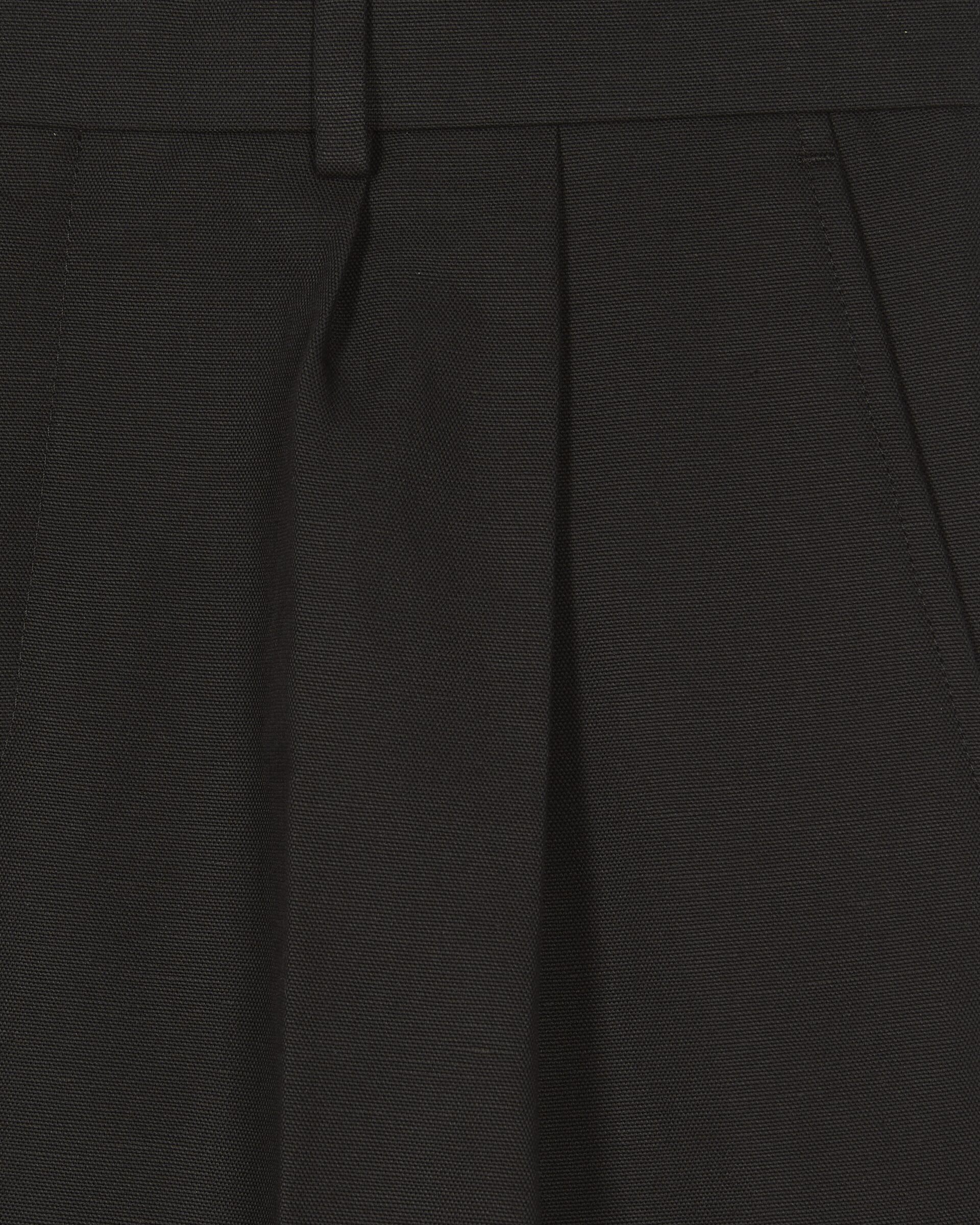 Black wool Bermuda shorts