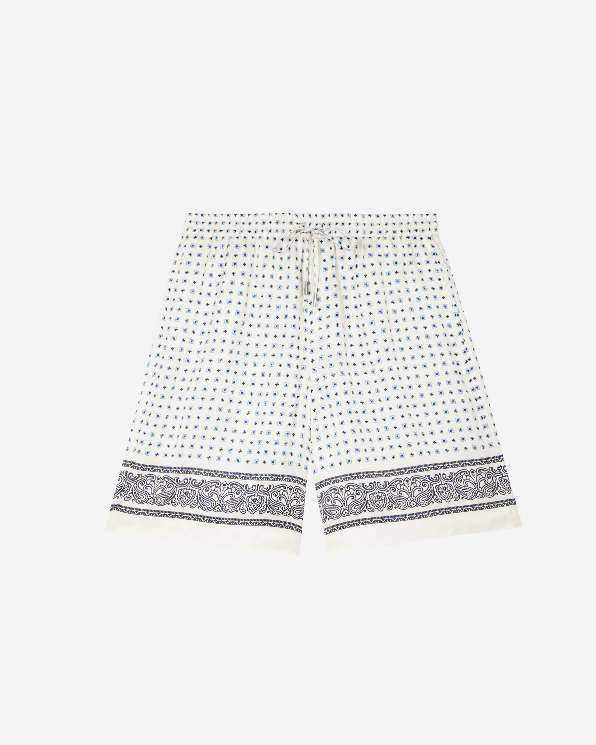 Bandana print shorts ecru