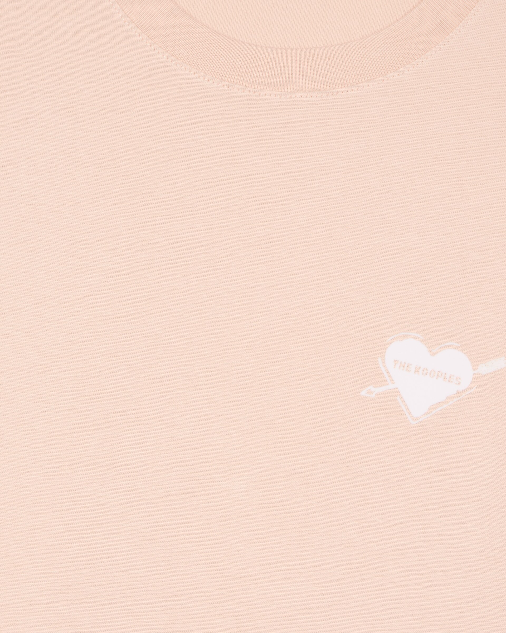 T-shirt with pink heart flock