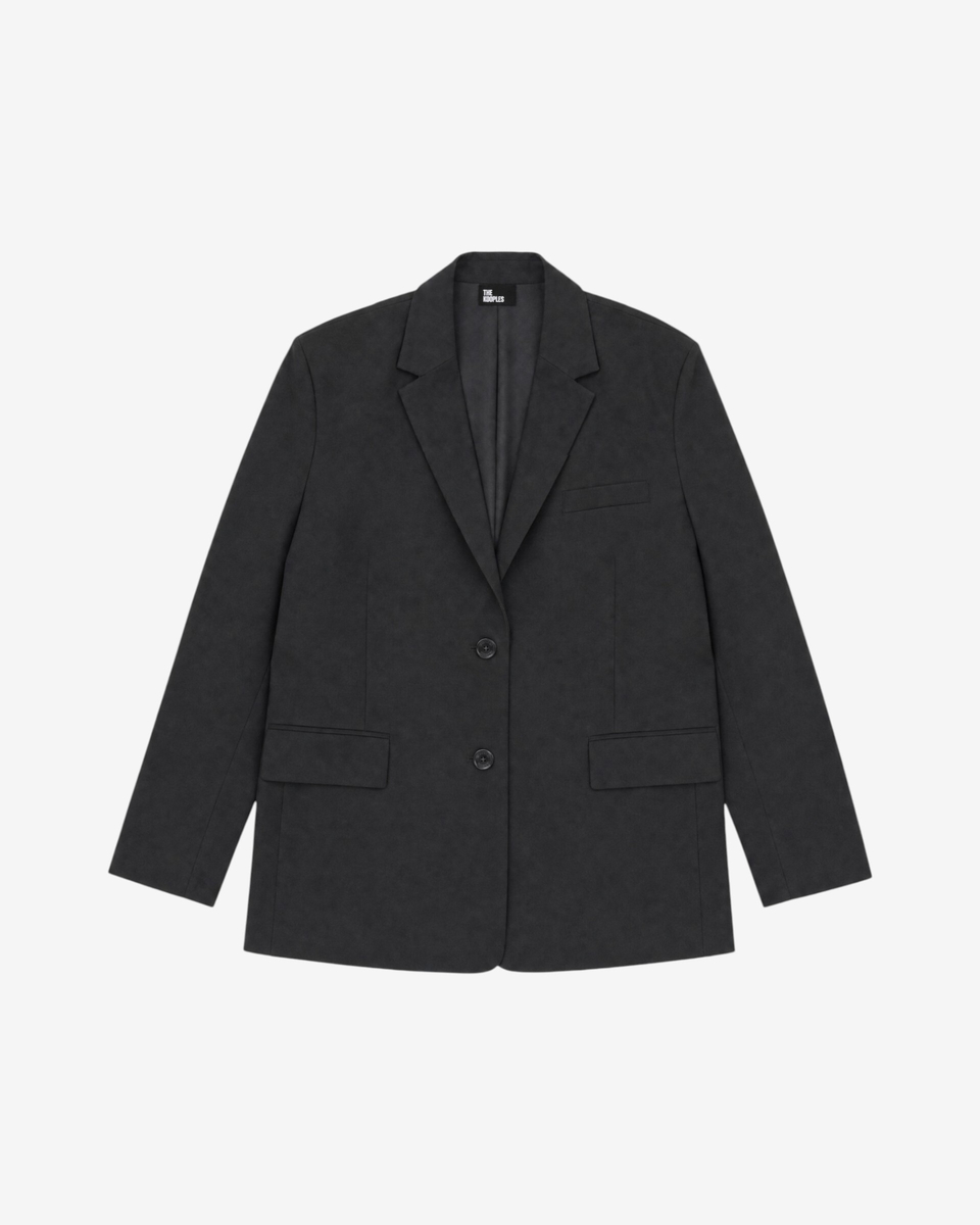 Oversized suit jacket in black wool