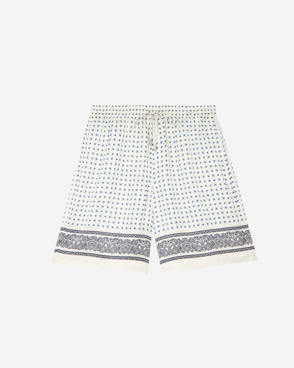 Bandana print shorts ecru