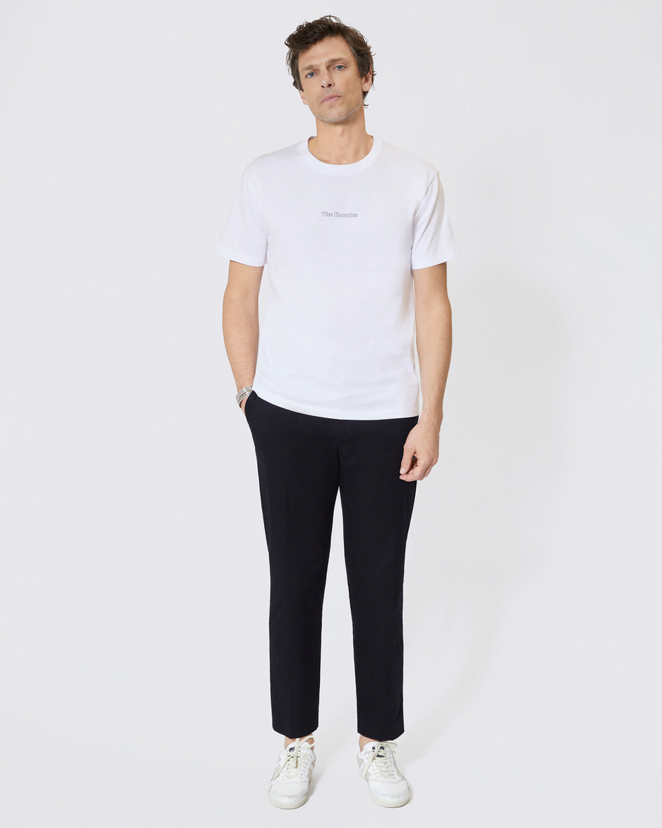 T-shirt with white cut-out logo