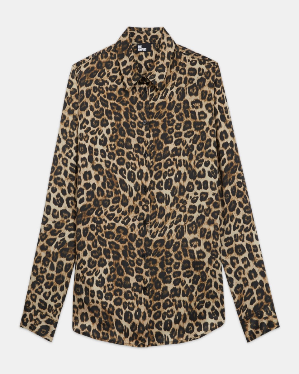 Leopard print silk shirt