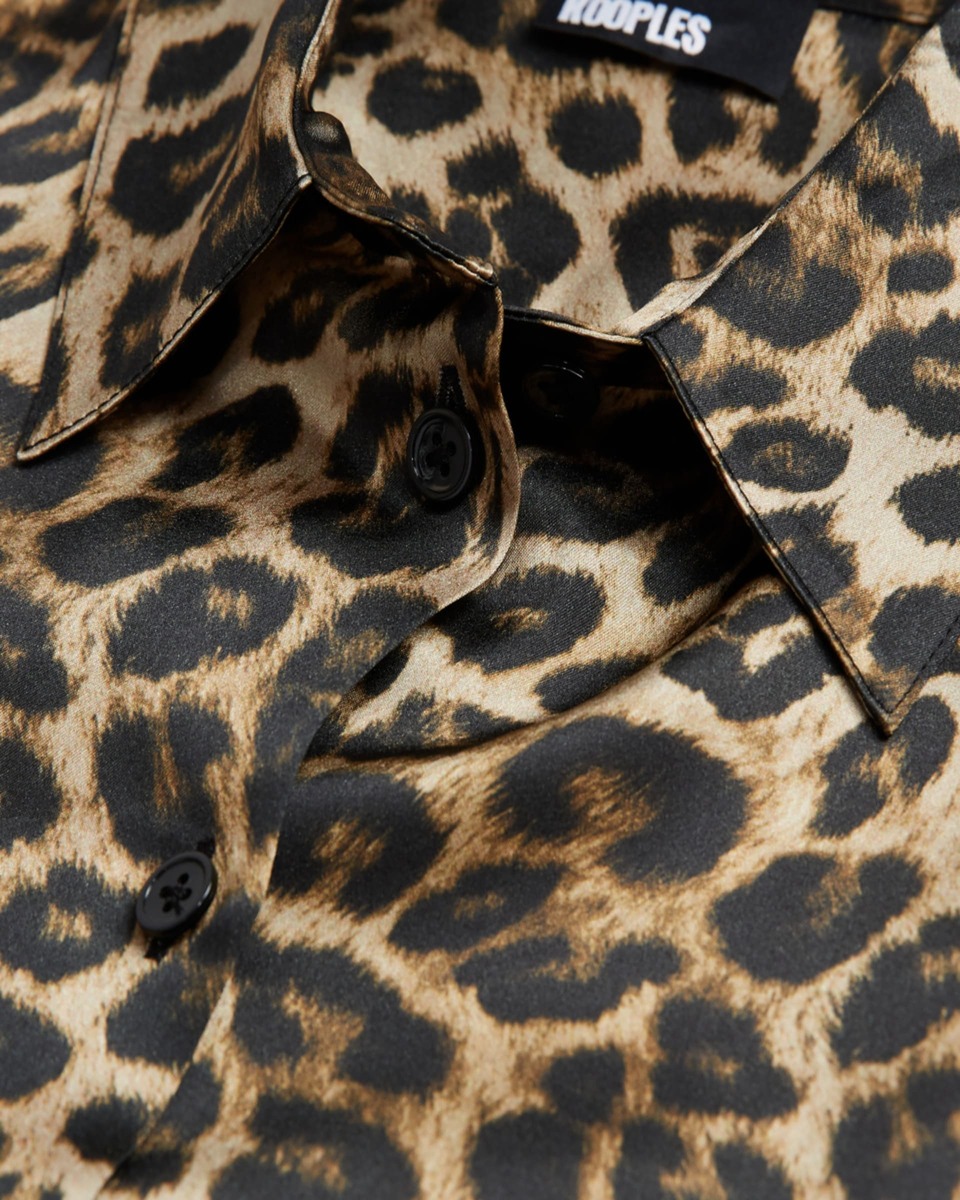 Leopard print silk shirt