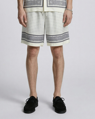 Bandana print shorts ecru