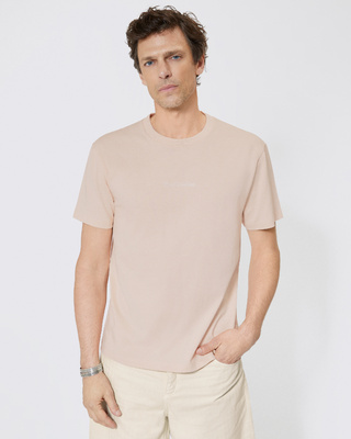 T-shirt with pink cut-out logo