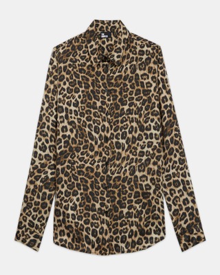 Leopard print silk shirt