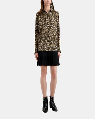 Leopard print silk shirt