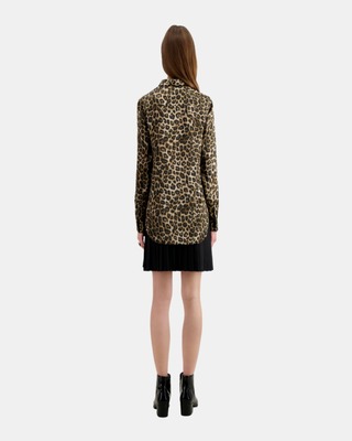 Leopard print silk shirt