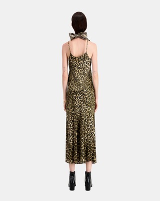 Leopard print silk camisole