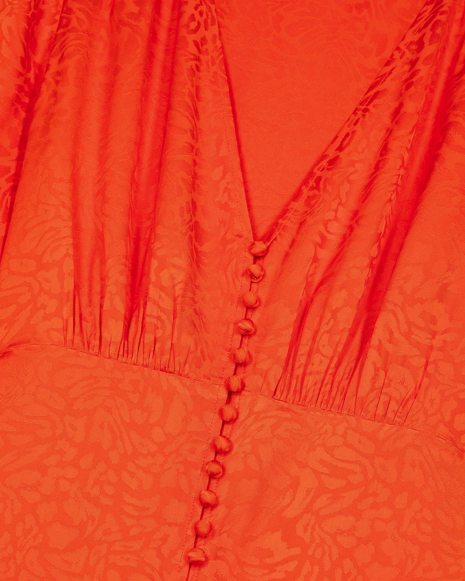 Orange leopard jacquard maxi dress