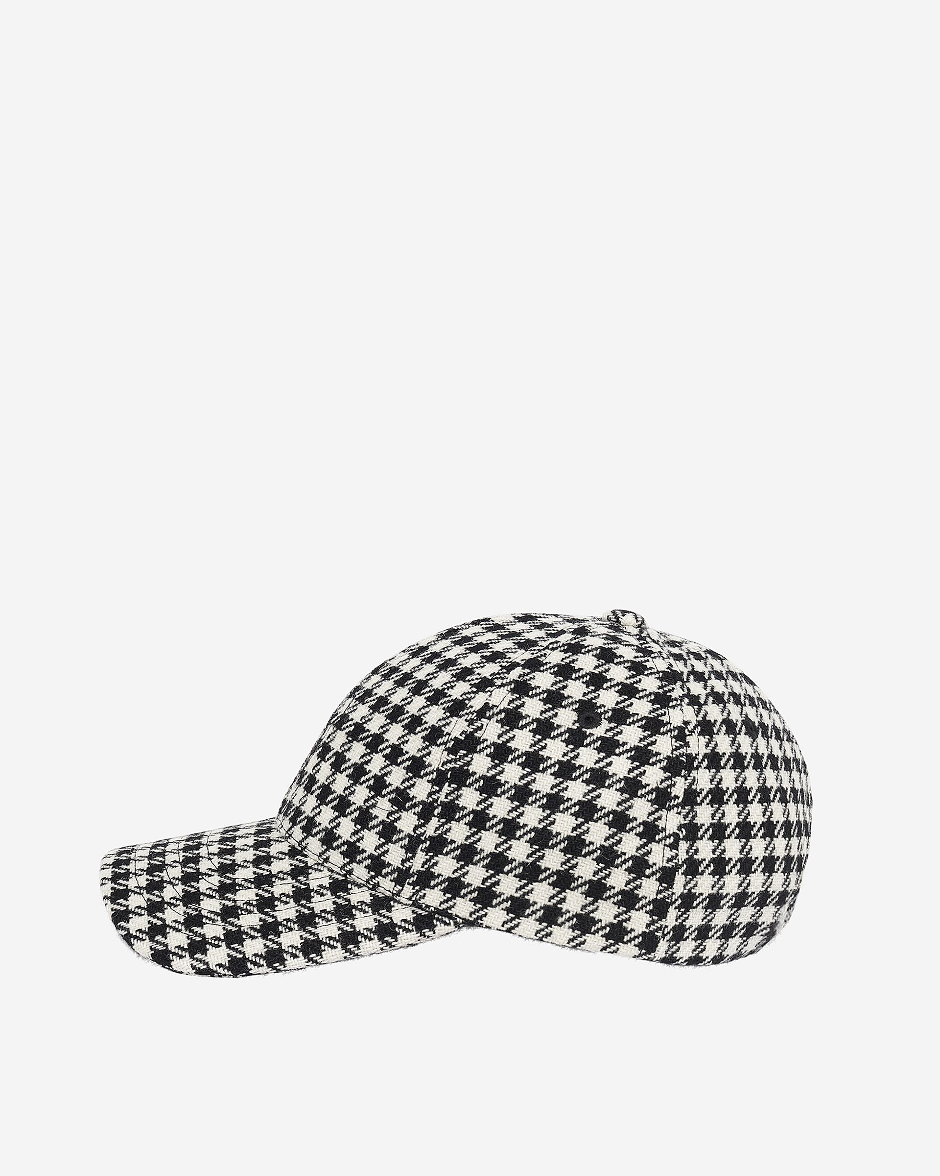 Black houndstooth wool cap