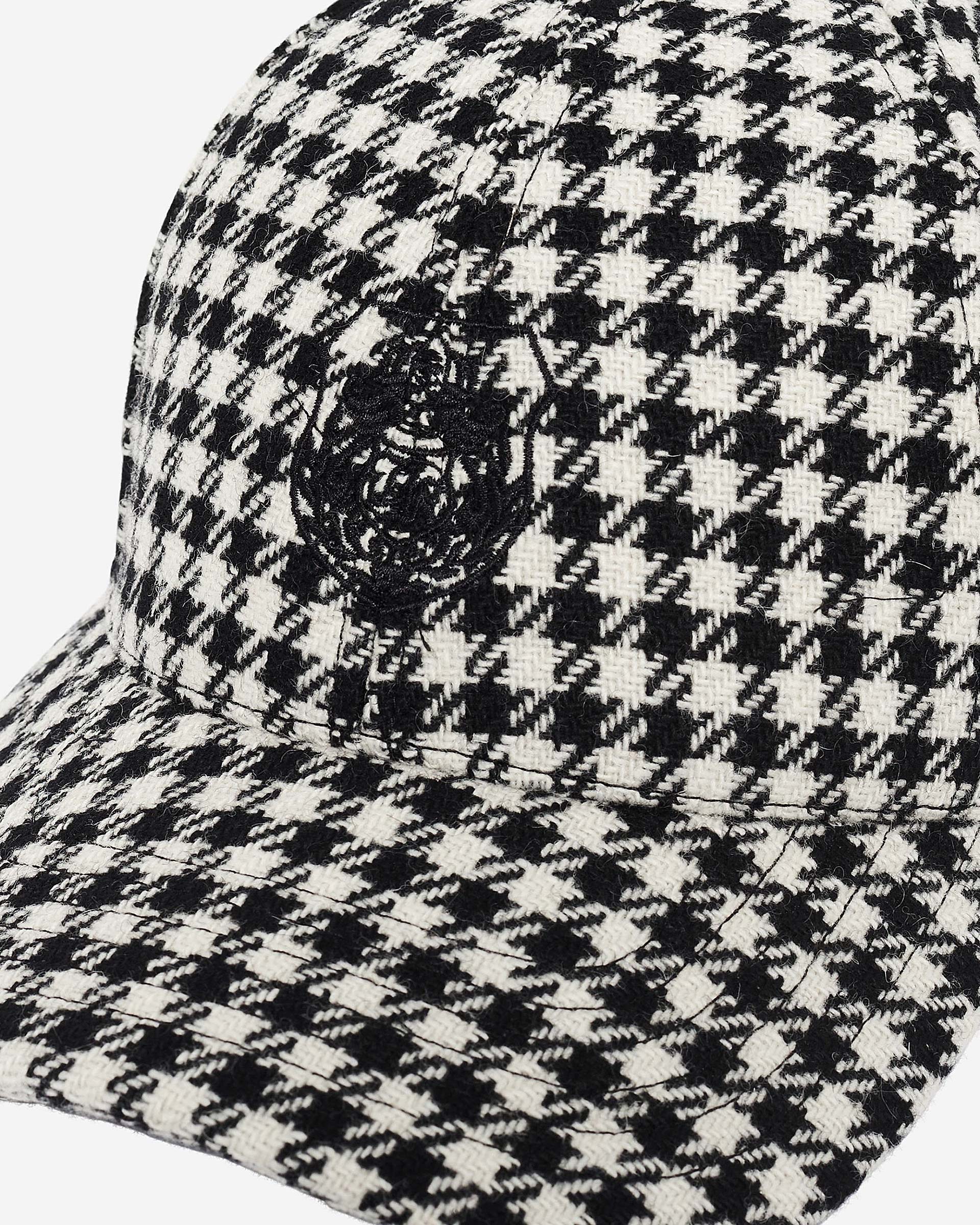 Black houndstooth wool cap
