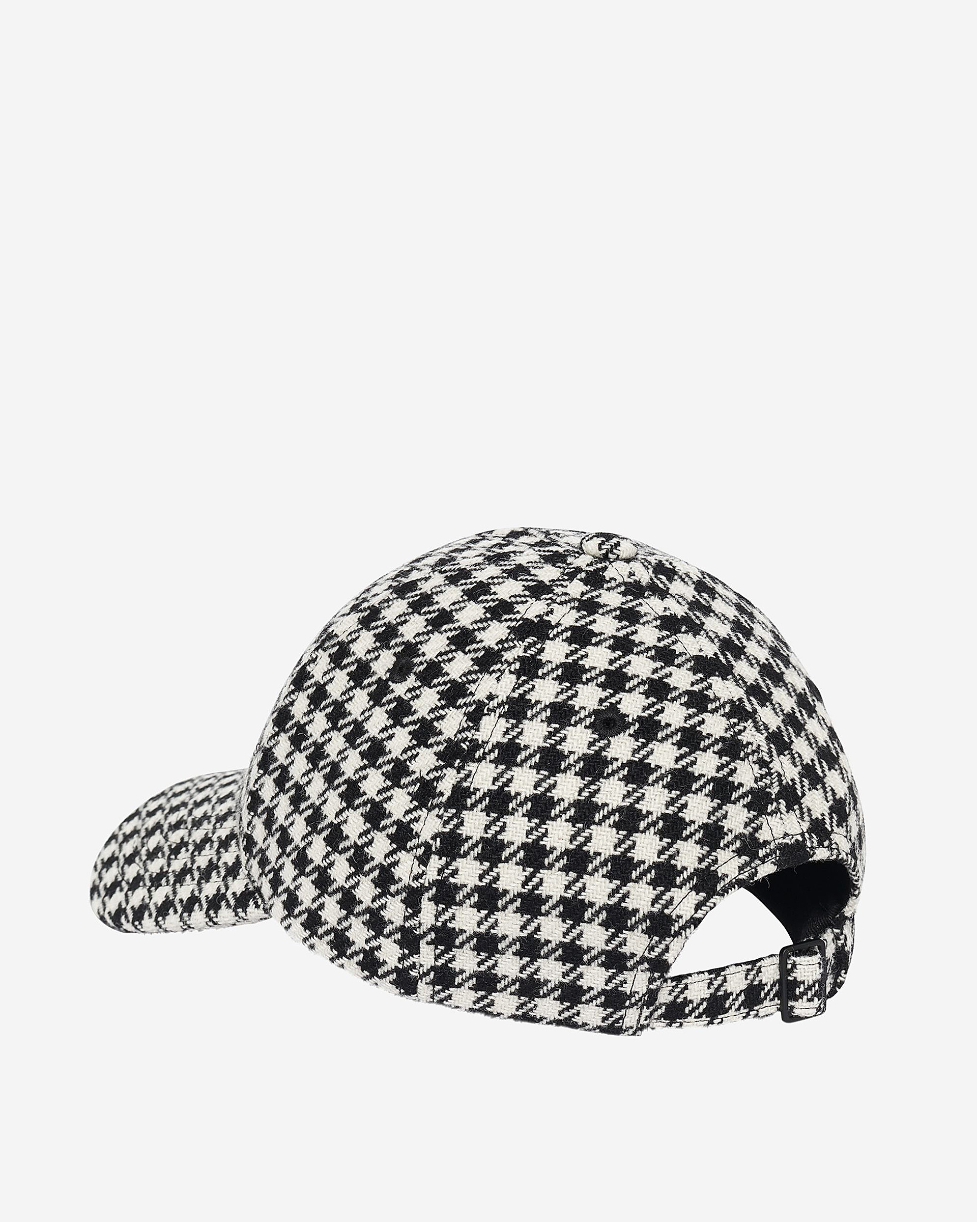 Black houndstooth wool cap